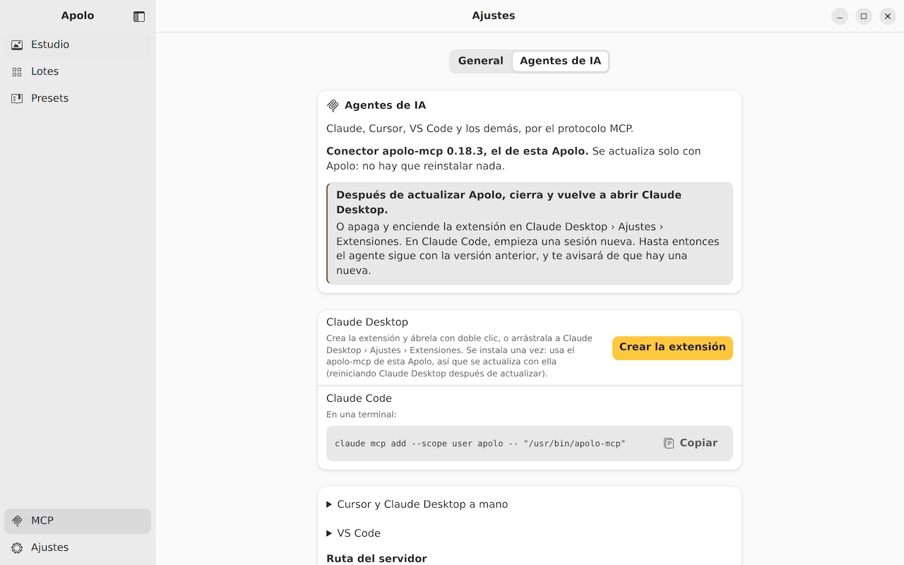 Apolo en Linux · GNOME: Agentes