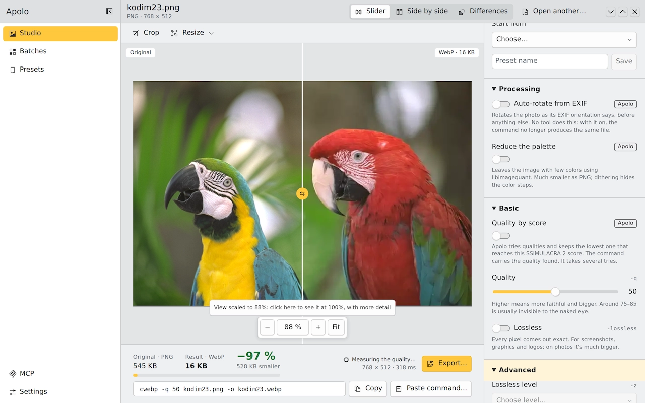 Apolo on Linux · KDE: Studio