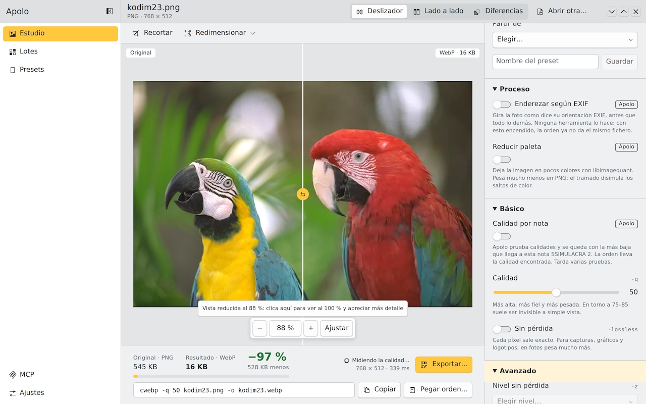 Apolo en Linux · KDE: Estudio
