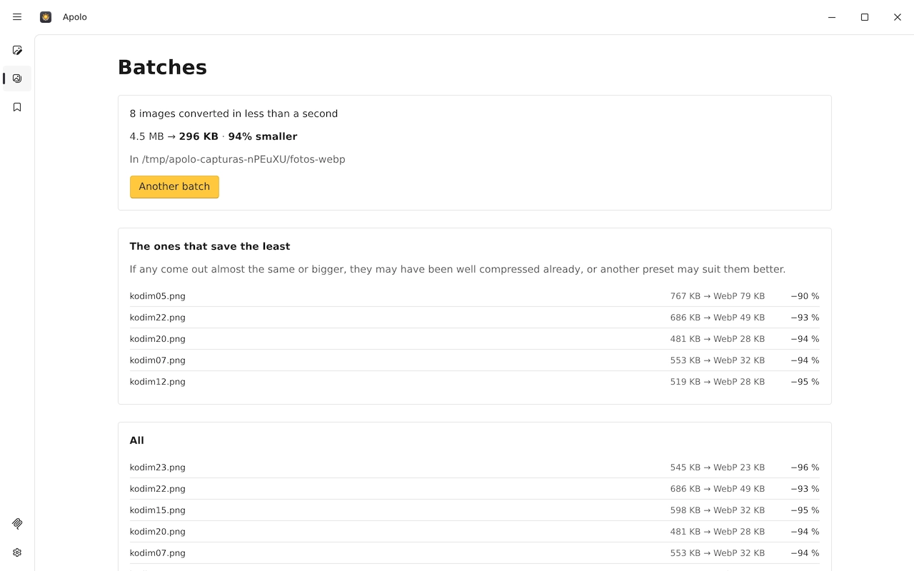 Apolo on Windows: Batches